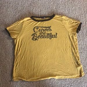 Fashion Nova Yellow and black tee